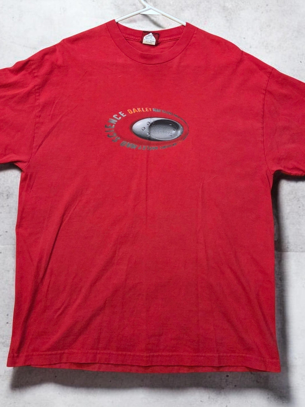 Oakley Red Short Sleeve Graphic Tee with Center Emblem